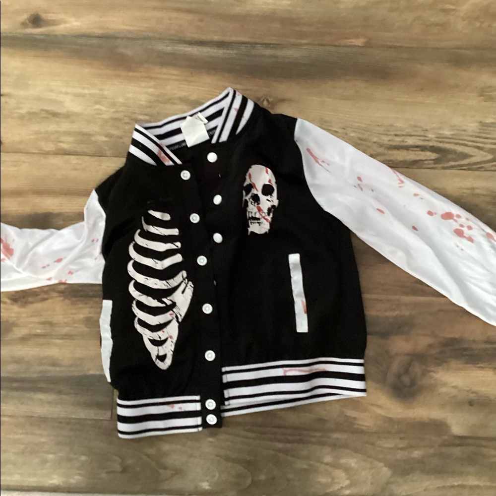 Kids skeleton cheerleader costume